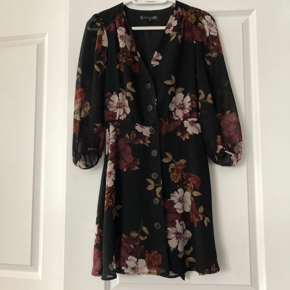 Dynamite Floral Button Up Belted Skirt - Picture 3 of 5